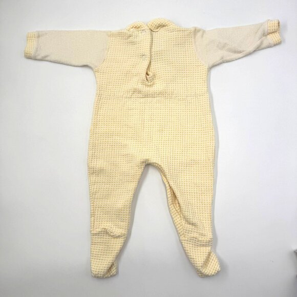 Vtg BabyGro By Gerber Baby Romper Medium 11-17 Lbs Yellow & White Floral - Picture 11 of 14